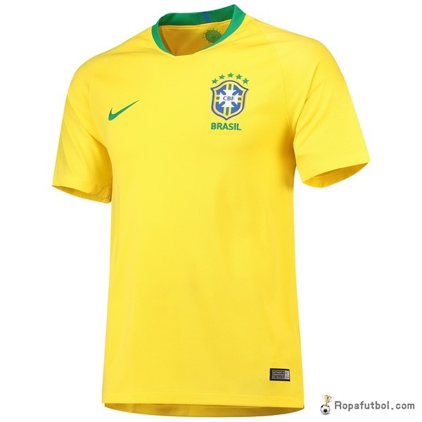 Camiseta Brasil Replica Primera 2018 Amarillo